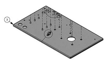 03 2600-643 Baseplate 605/610 No Batt Back