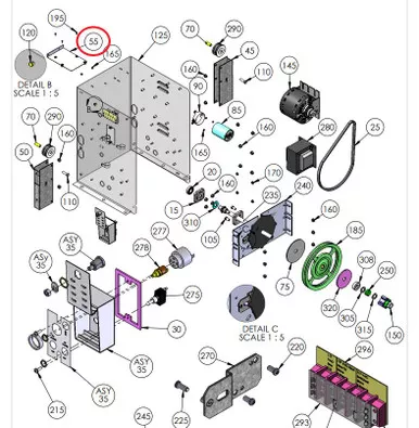 050 Doorking 2600-938 Radio Tray 9100
