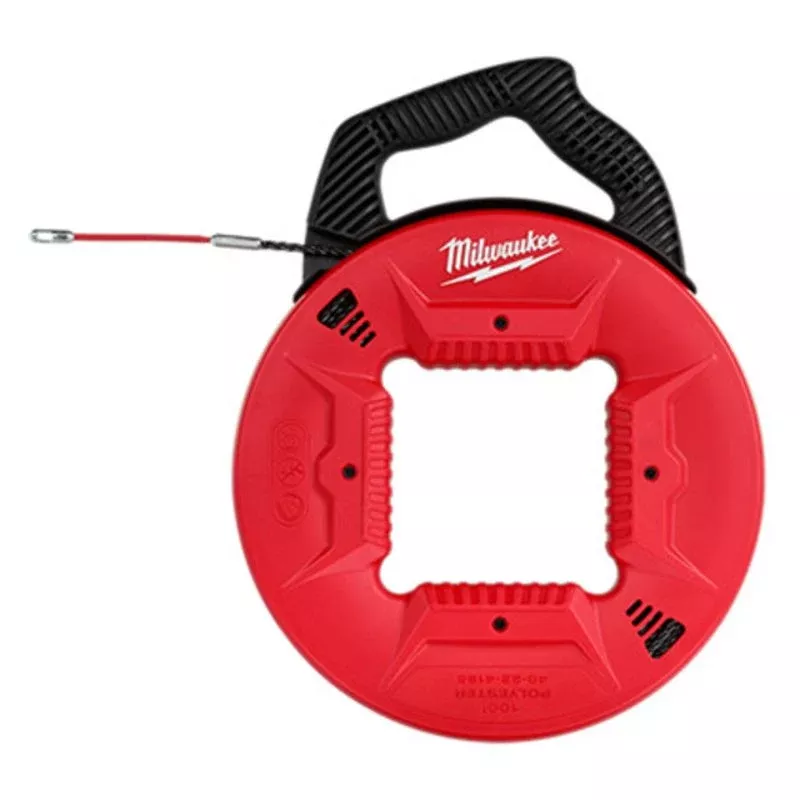 100’ Polyester Fish Tape W/ Non-Conductive Tip By Milwaukee 48-22-4165