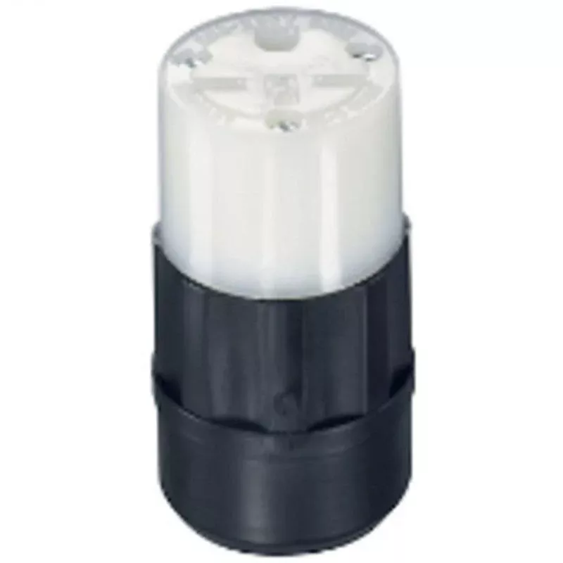 15 Amp Connector, 250V, 6-15R, Nylon, Black/White By Leviton 5669-C