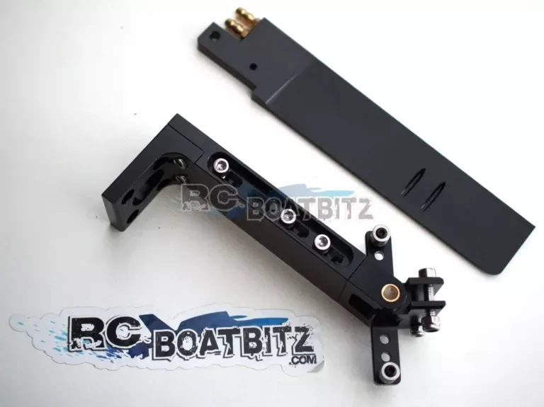 160mm deep Adjustable length standoff rudder LKR160 Black