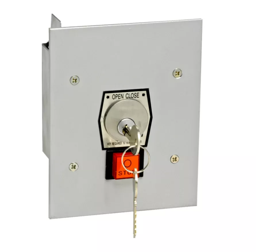 1KFS Interior Flush Mount Tamperproof Open-Close Keyswitch w/ St