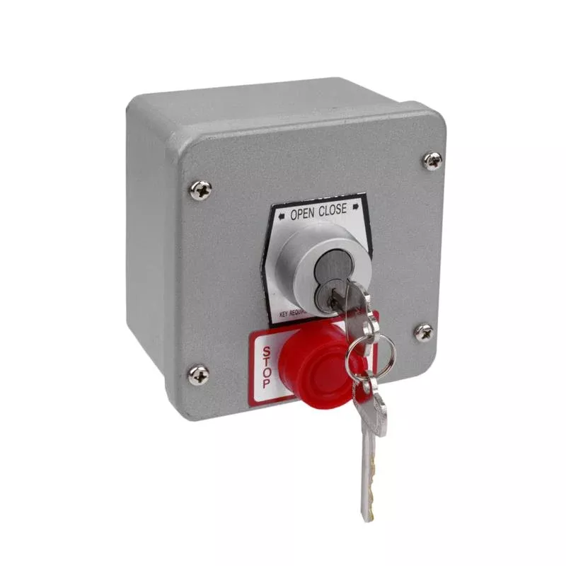 1KXS-BC Tamperproof Exterior Key Switch w/ Stop Button & Best Core Cylinder