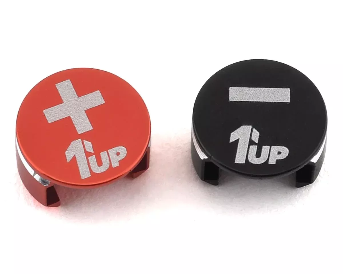 1UP Racing 190430 LowPro Bullet Plug Grips (Black/Red)