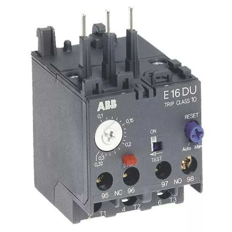 2.0 - 6.3 Amp, Electronic Overload Relay By ABB E16DU6.3