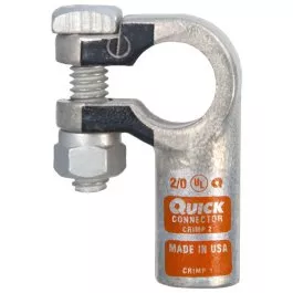 2/0 AWG Left Elbow Battery Terminal Clamp Connector