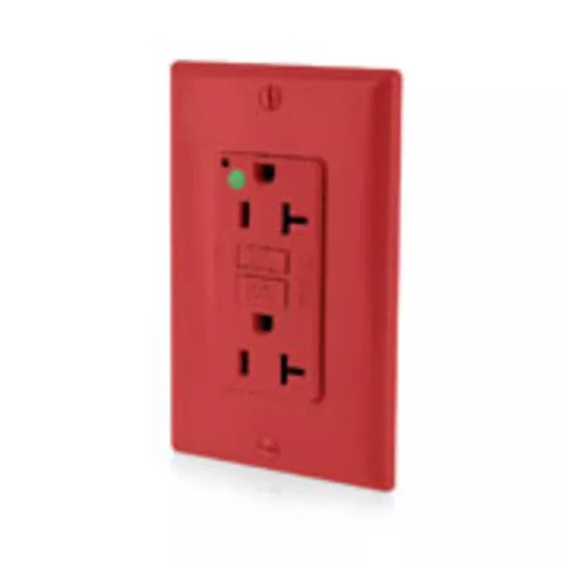 20A, 125V, Hospital Grade GFCI, Red By Leviton GFNT2-HGR