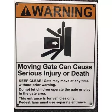 240 Doorking 2599-100 Sign Warning