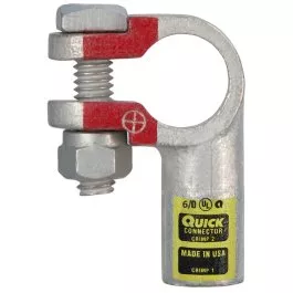 250MCM AWG Left Elbow Battery Terminal Clamp Connector