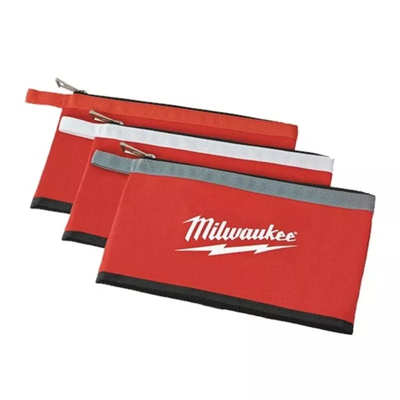 3 Pack Zipper Pouches By Milwaukee 48-22-8193
