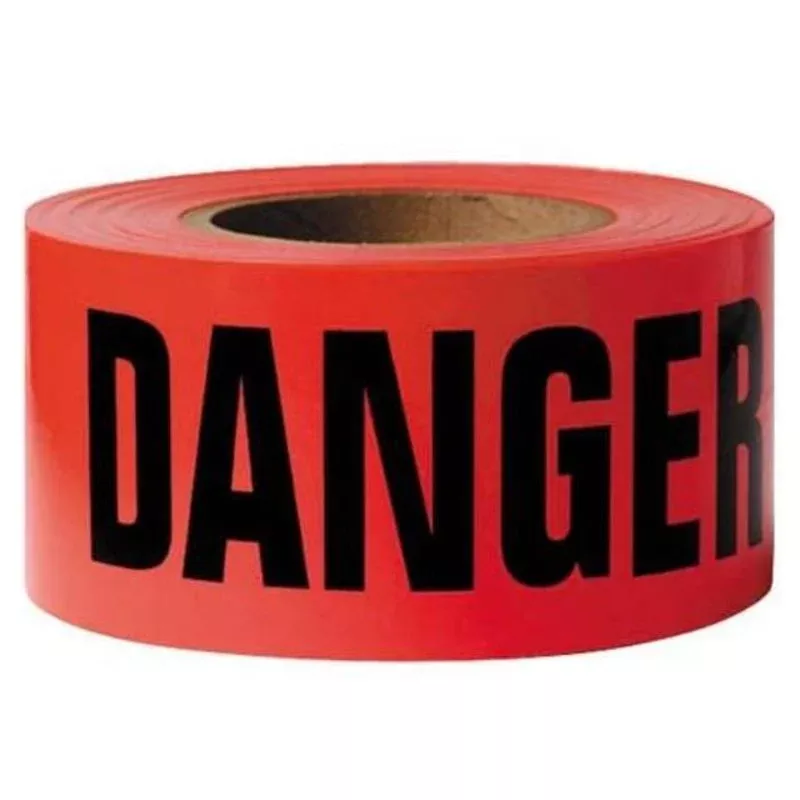 3″ x 150′ Red “Danger” Repulpable Barricade Tapes By 3M 515