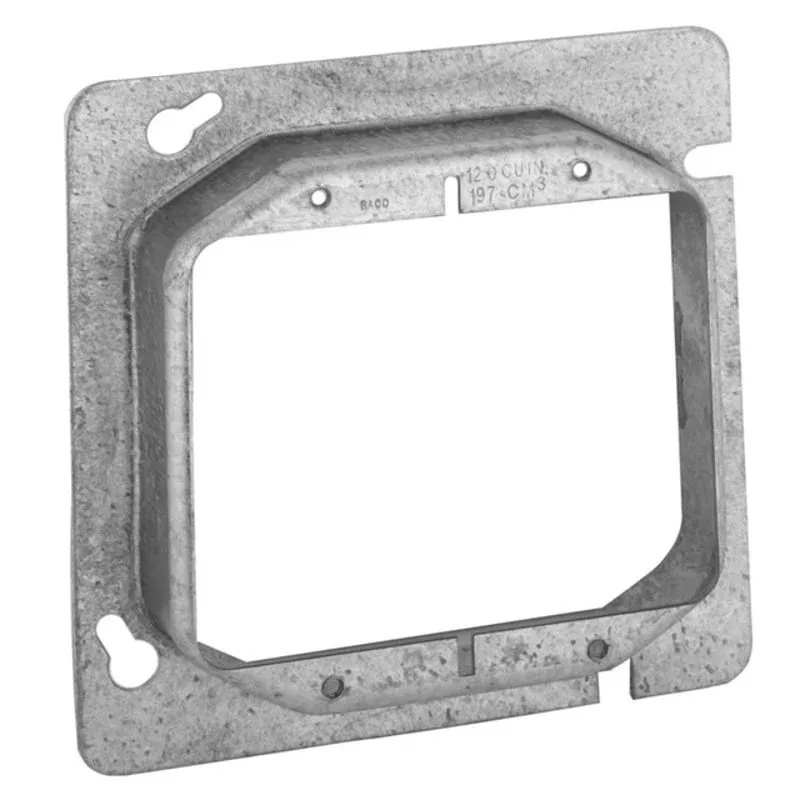 4-11/16″ Square Cover, 2-Device, Mud Ring, 3/4″ Raised, Drawn By Appleton 8486