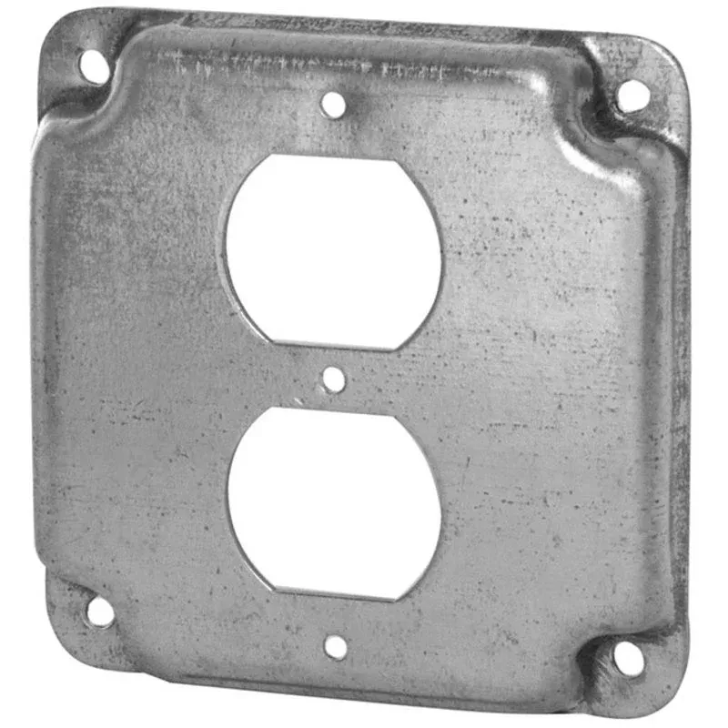 4-11/16" Square Exposed Work Cover, (1) Duplex Receptacle By Appleton 8491N