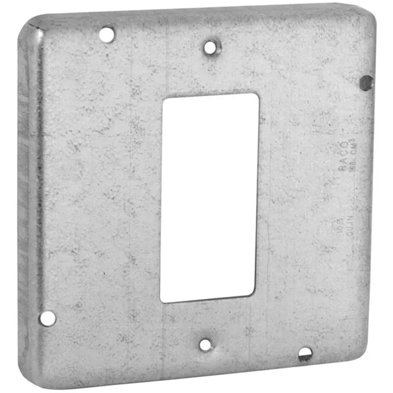 4-11/16″ Square Exposed Work Cover, (1) GFCI/Decorator Receptacle By Appleton 8484
