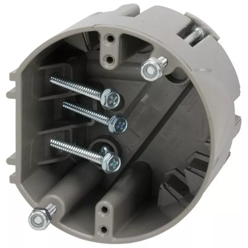 4″ Round Ceiling/Fixture Box, Depth: Adjustable, Non-Metallic By Madison MSBFAN