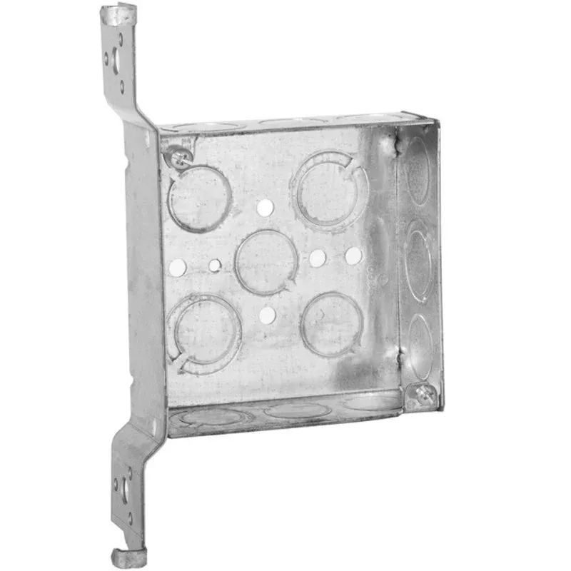 4″ Square Box, Welded, Metallic, 1-1/2″ Deep, Vertical Bracket By Appleton 4SVBEKPL