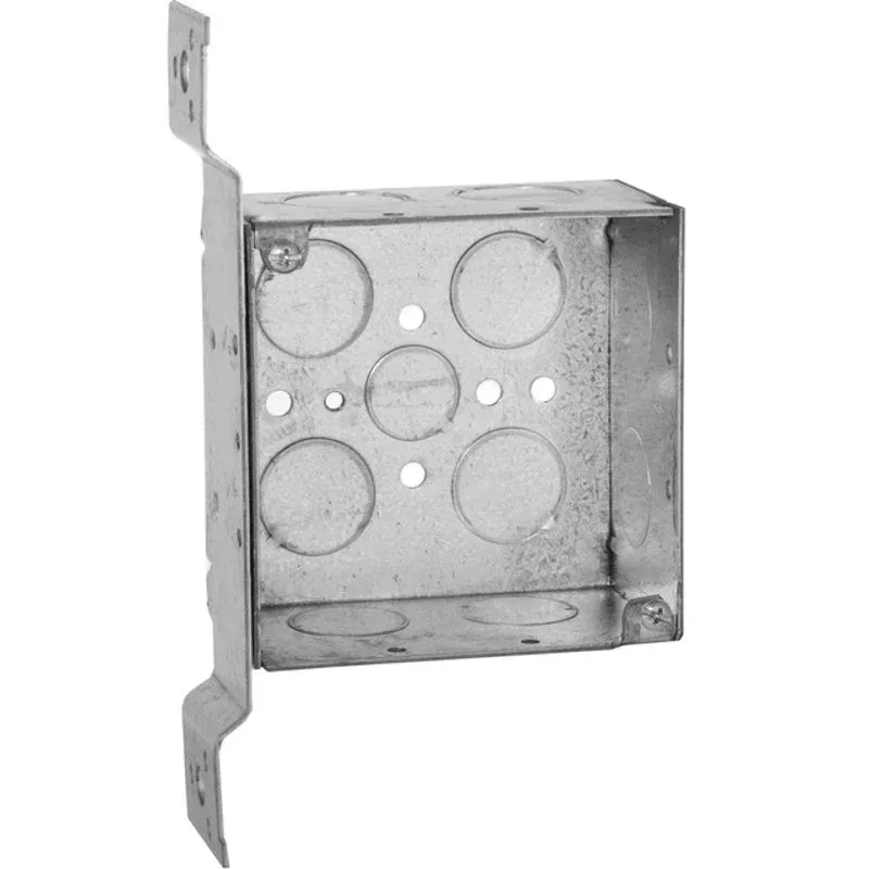 4" Square Box, Welded, Metallic, 2-1/8" Deep, Vertical Bracket By Appleton 4SDVBEKPL