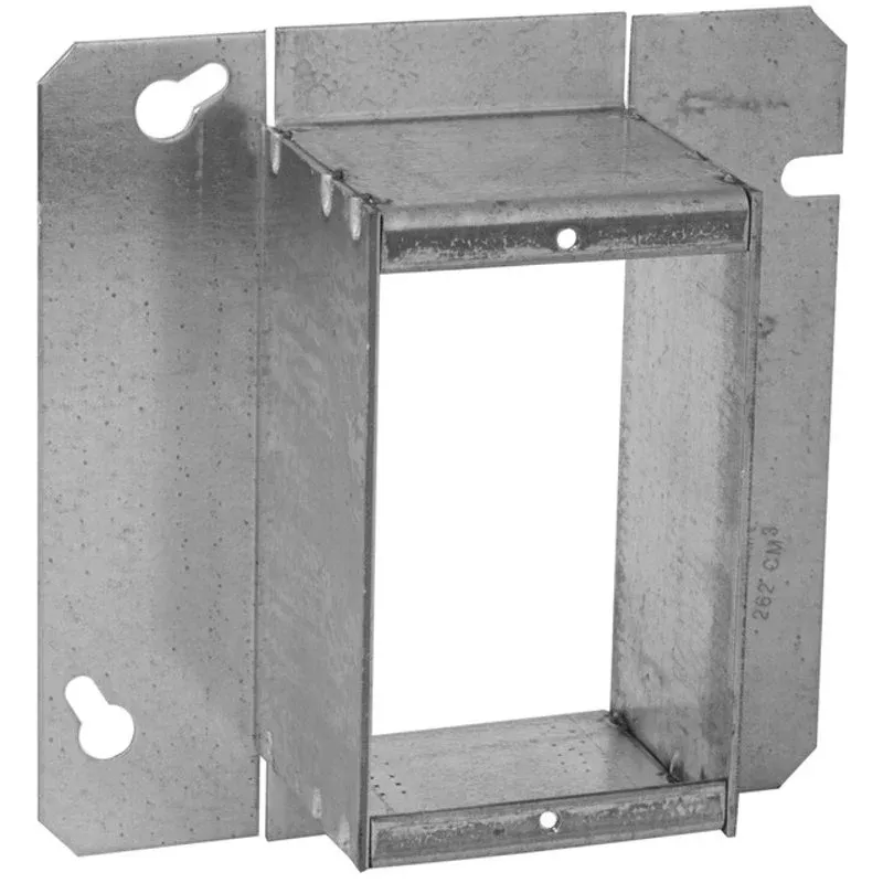 4″ Square Cover, 1-Device, Mud Ring, 2″ Raised, Welded, Metallic By Appleton 846200