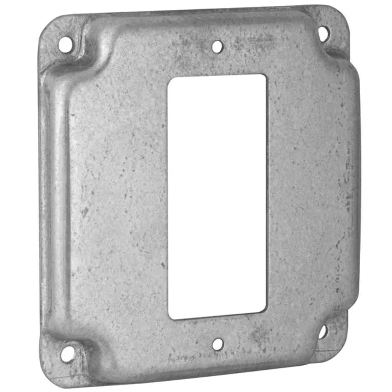 4" Square Exposed Work Cover, (1) GFCI, 1/2" Raised By Appleton 8362