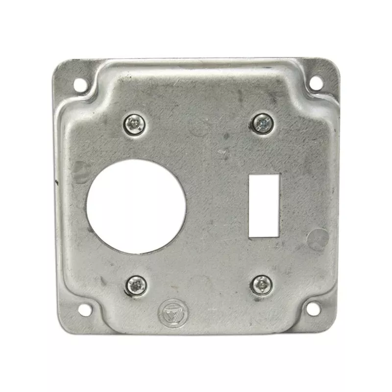 4″ Square Exposed Work Cover, (1) Toggle,(1) Single Rec By Appleton 8368