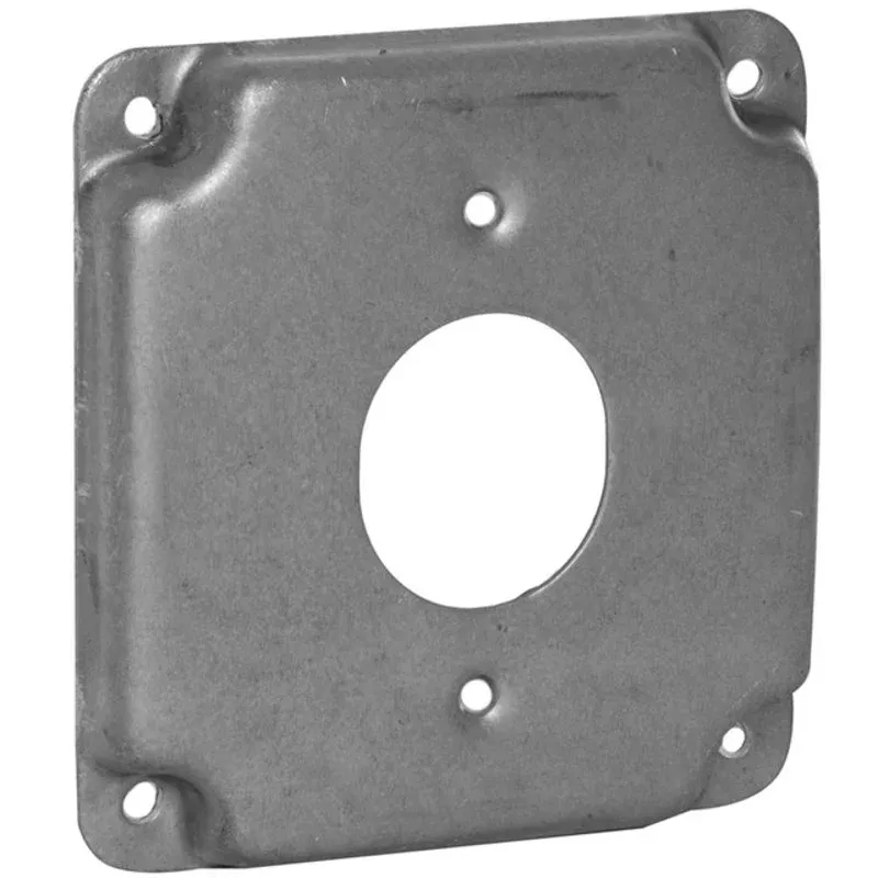 4″ Square Exposed Work Cover, Single Locking 1.719 By Hubbell-Raco 811C