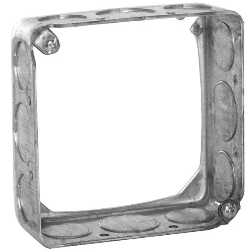 4″ Square Extension Ring, 1-1/2″ Deep, Drawn, Metallic By Appleton 4SE34