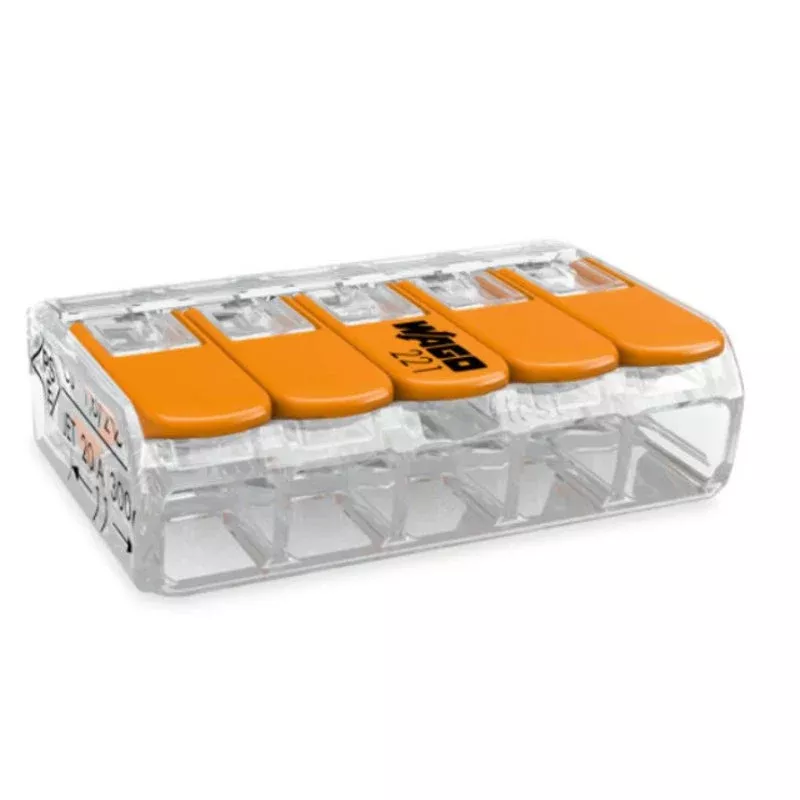 5-Wire Connectors, Orange By Wago 221-415/K194-4045
