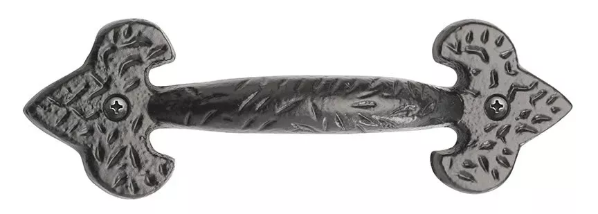 7″ Fleur de Lis End Lift Handle, Iron – Durable Traditional Design, Multiple Finishes