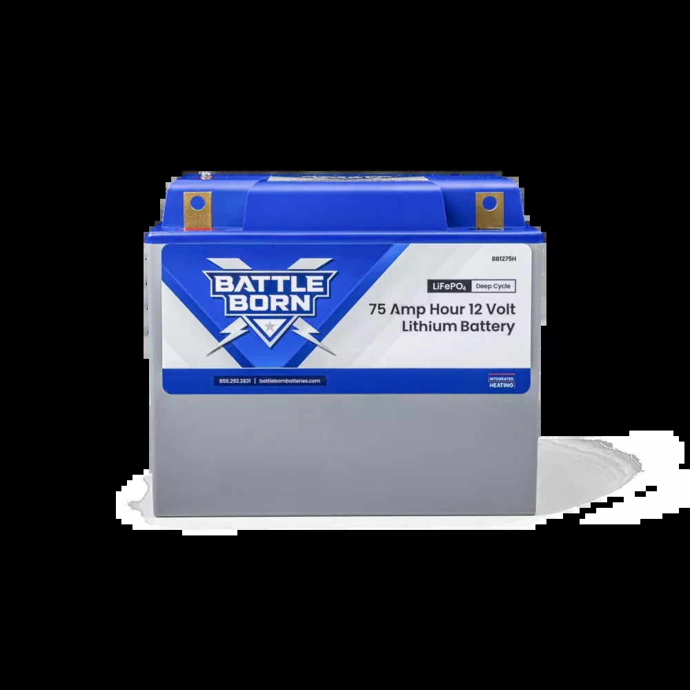 75Ah 12V Group 24 Heated LiFePO4 Deep Cycle Battery Kit