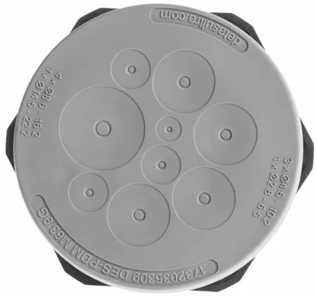 AerosUSA 1732033207 DES-PDM M32/7G Circular Cable Entry Plate, 7 Entries