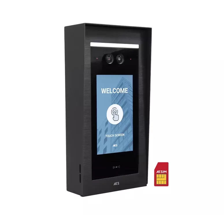 AES OPYN-MULTI-4G-IB-US – 4G Cellular Surface/Pedestal Mount Multi-Tennant Video Intercom