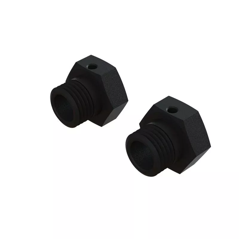 ARRMA 311117 Aluminum Wheel Hex 17mm, 16.5mm Thick, Black (2)