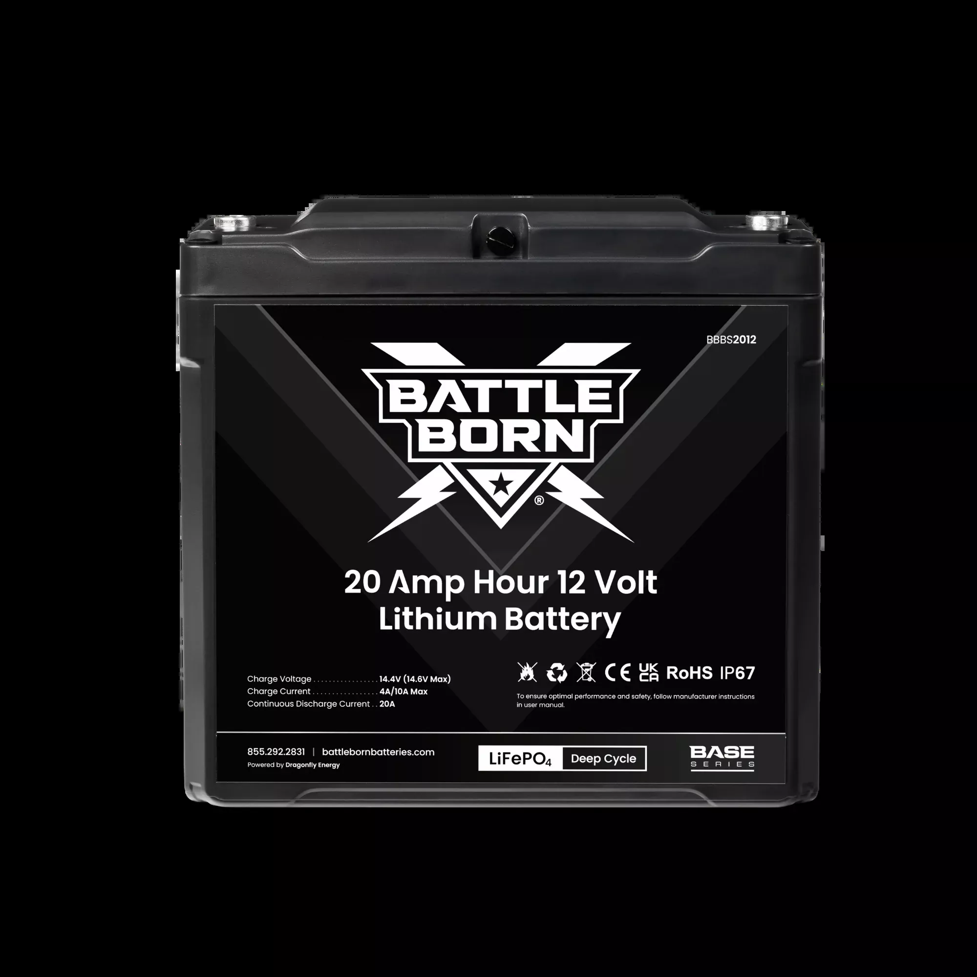 Battle Born 20Ah 12V LiFePO4 Deep Cycle Battery | Base Series