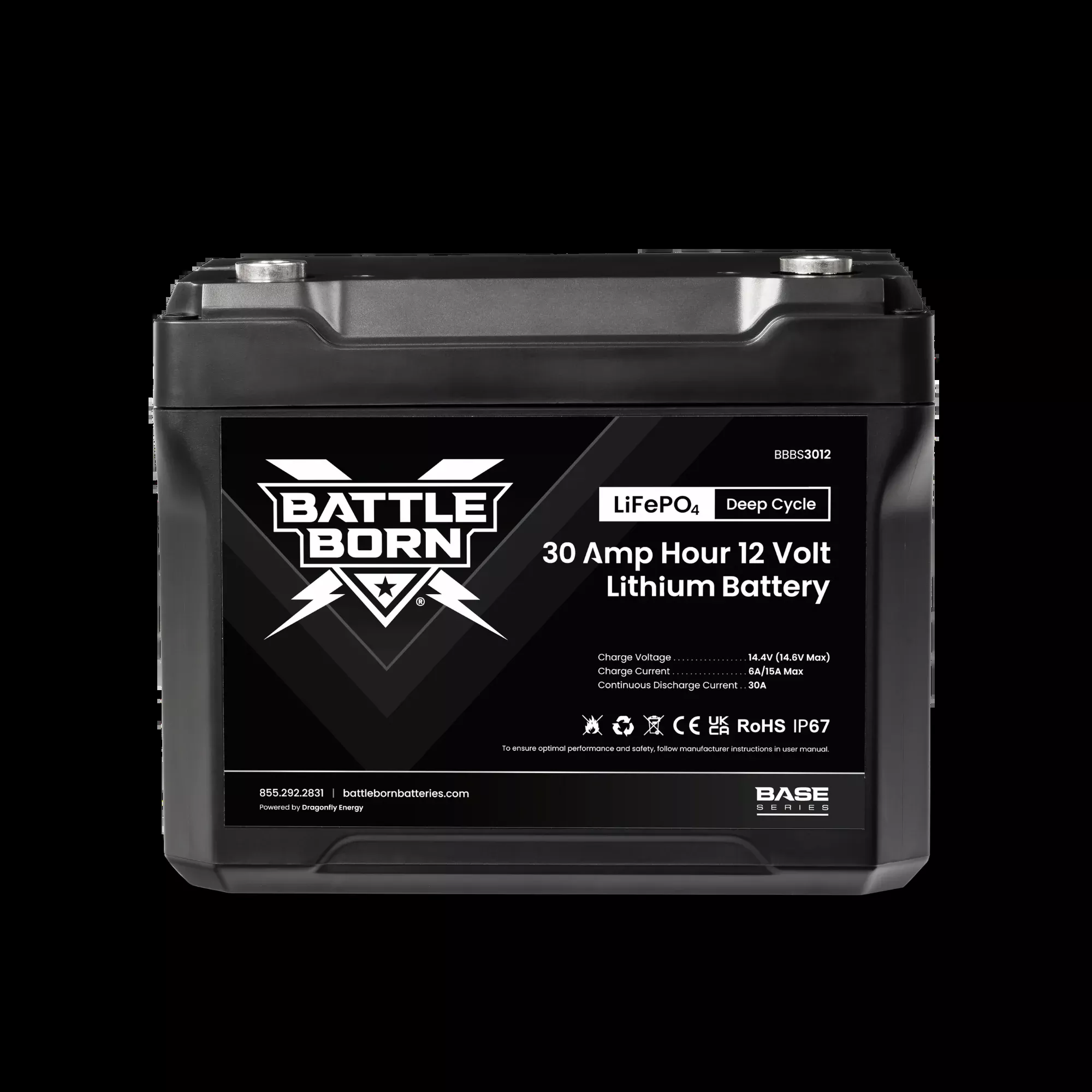 Battle Born 30Ah 12V LiFePO4 Deep Cycle Battery | Base Series