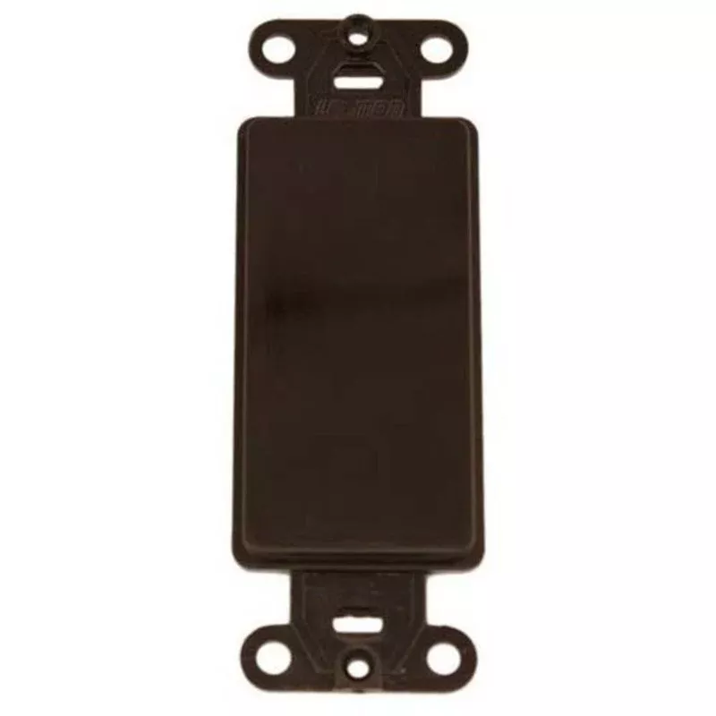 Blank Decora Adapter, No Hole, Plastic, Brown By Leviton 80414