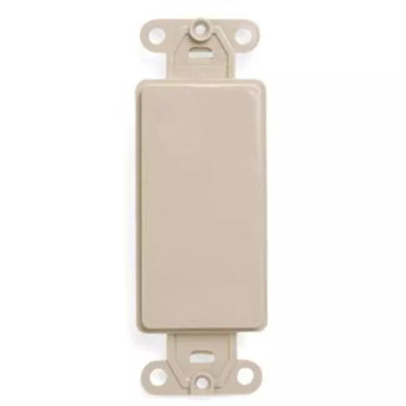 Blank Decora Adapter, No Hole, Plastic, Ivory By Leviton 80414-I