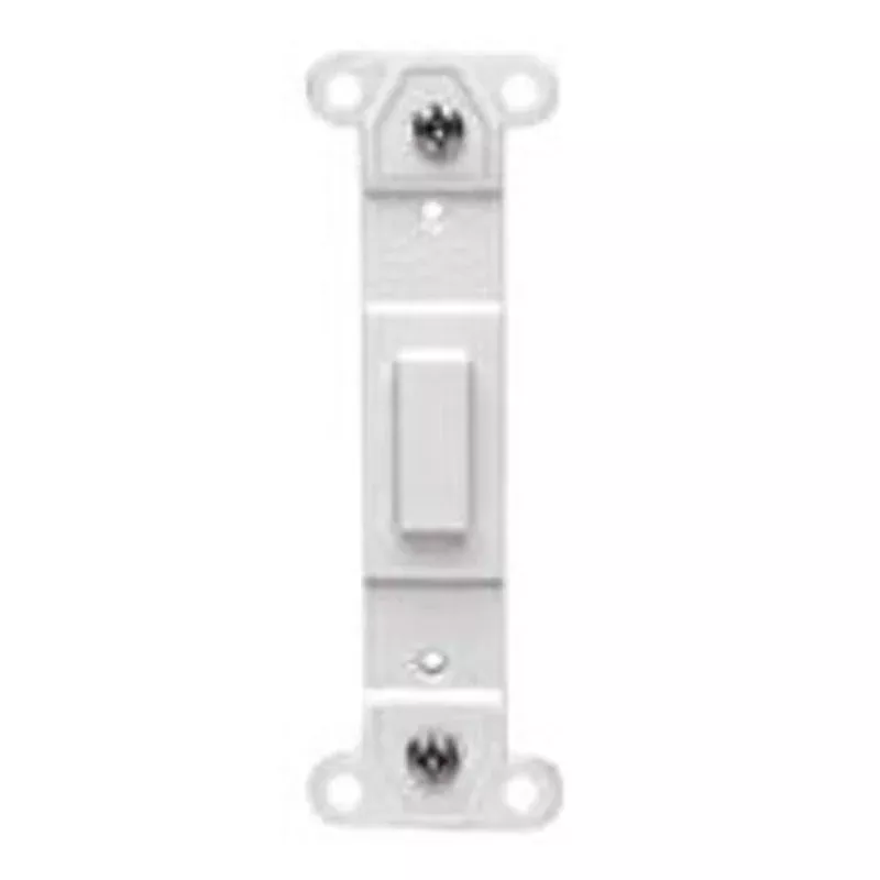 Blank Toggle Adapter, No Hole, Plastic, White By Leviton 80700-W