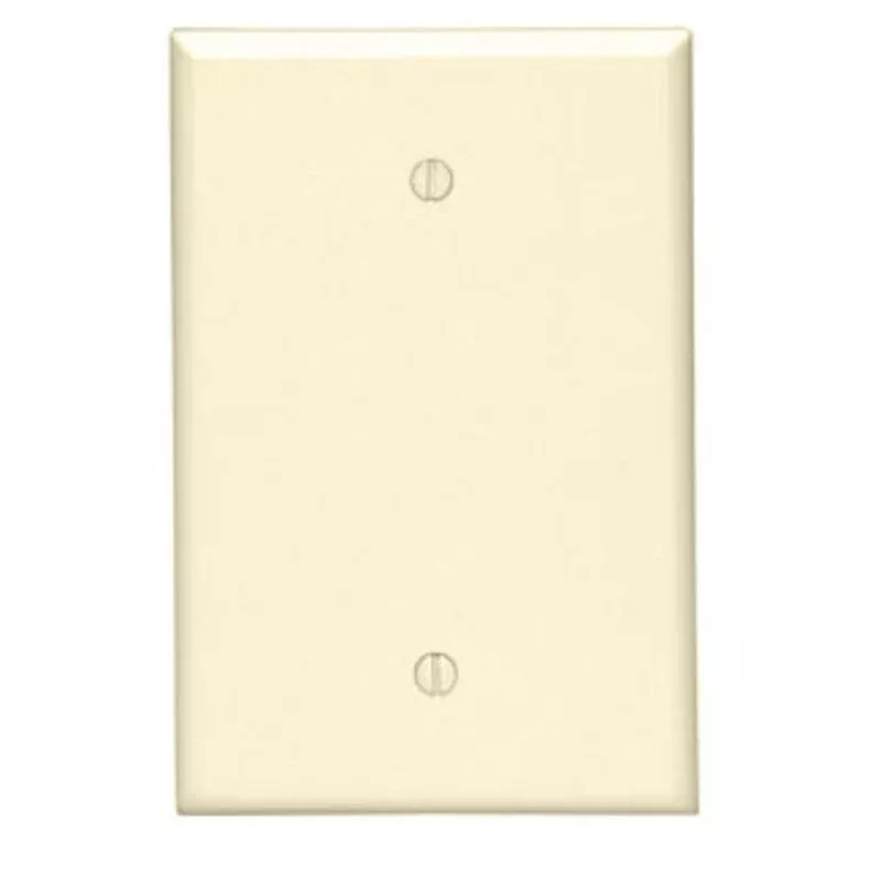 Blank Wallplate, 1-Gang, Thermoset, Ivory, Oversize By Leviton 86114