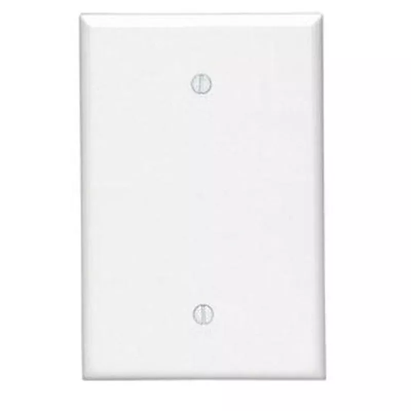 Blank Wallplate, 1-Gang, Thermoset, White, Oversize By Leviton 88114
