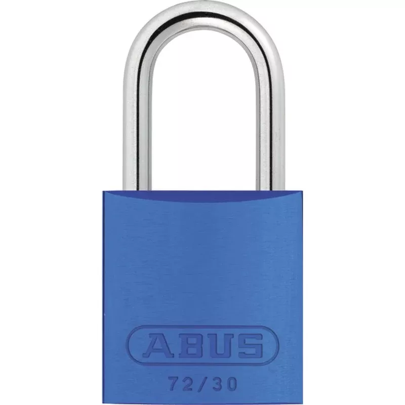 Blue 72/30 Anodized Aluminum Padlock, 3/16″ ShackleBy Abus 09180