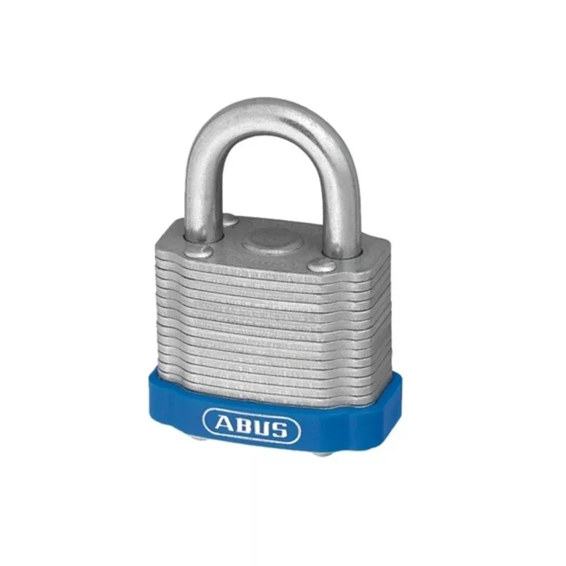 Blue Eterna Laminated Steel Padlock, 2″ Clearance By Abus 41811