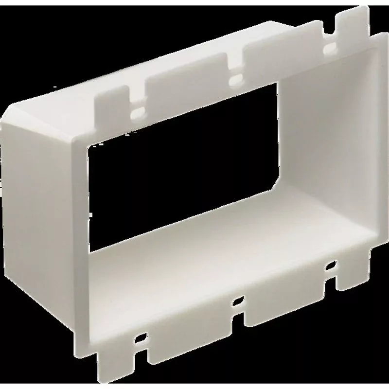 Box Extender, 3-Gang, 1-1/2″ Deep, White, Non-Metallic By Arlington BE3