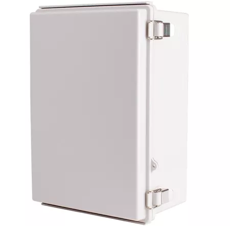Boxco BC-CGP-253515 Enclosure, 250x350x150, Solid Gray Hinged Lid, Polycarbonate
