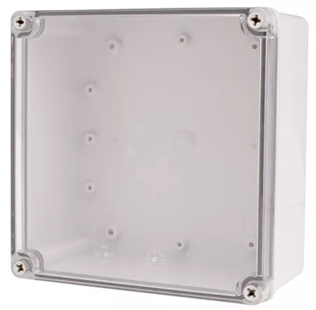 Boxco BC-CTS-202010 Enclosure, 200x200x100, Clear Screw Cover, Polycarbonate