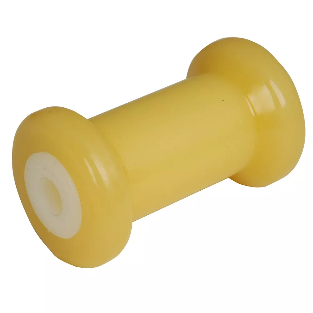 C.E. Smith Spool Roller 5″ – 5/8″ ID – Gold TPR w/Bushing White Solid [29712]