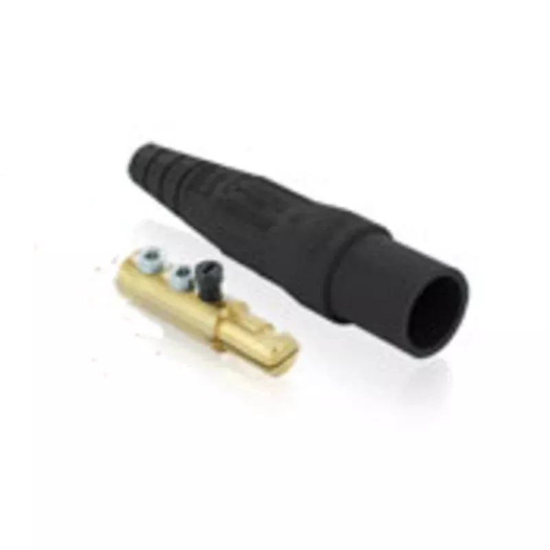 Cam Connector, Male Plug, Double Set Screw, 1/0 – 4/0 AWG, Black By Leviton 16D24-UE