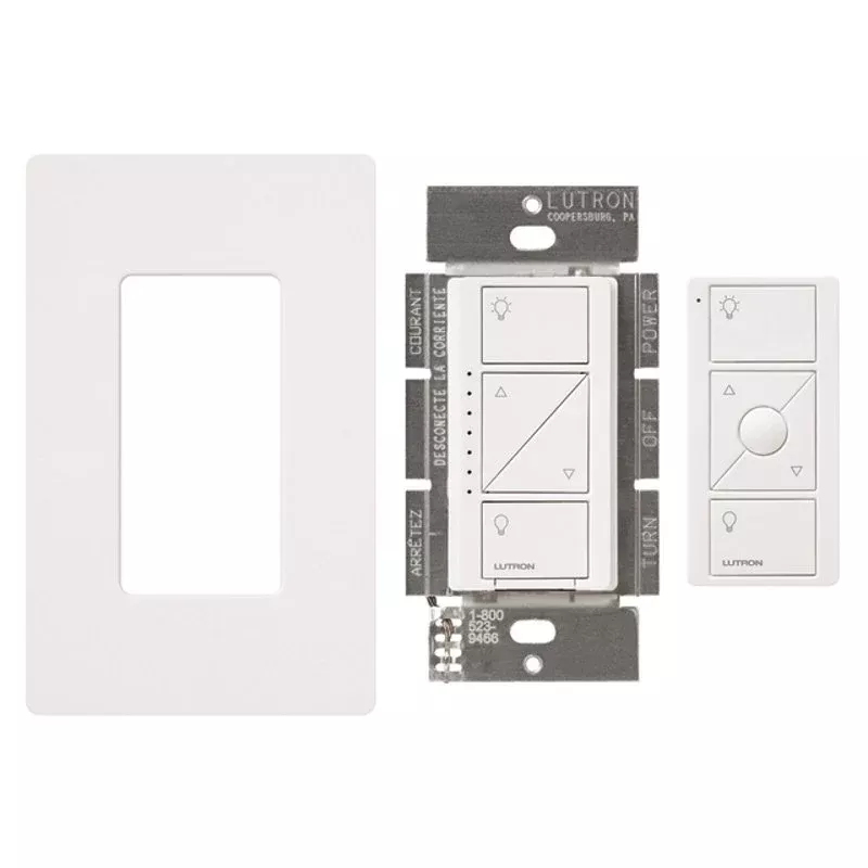 Caseta Wireless Wall Dimmer and Pico Remote, White By Lutron P-PKG1W-WH