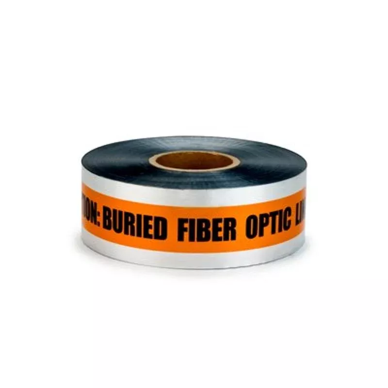 “Caution Buried Fiber Optic Line Below” Barricade Tape, 3″ x 1000′ By 3M 407