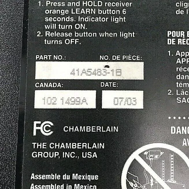 Chamberlain Liftmaster 41A5483-1 Garage Door Receiver Logic BOARDS ONLY Red