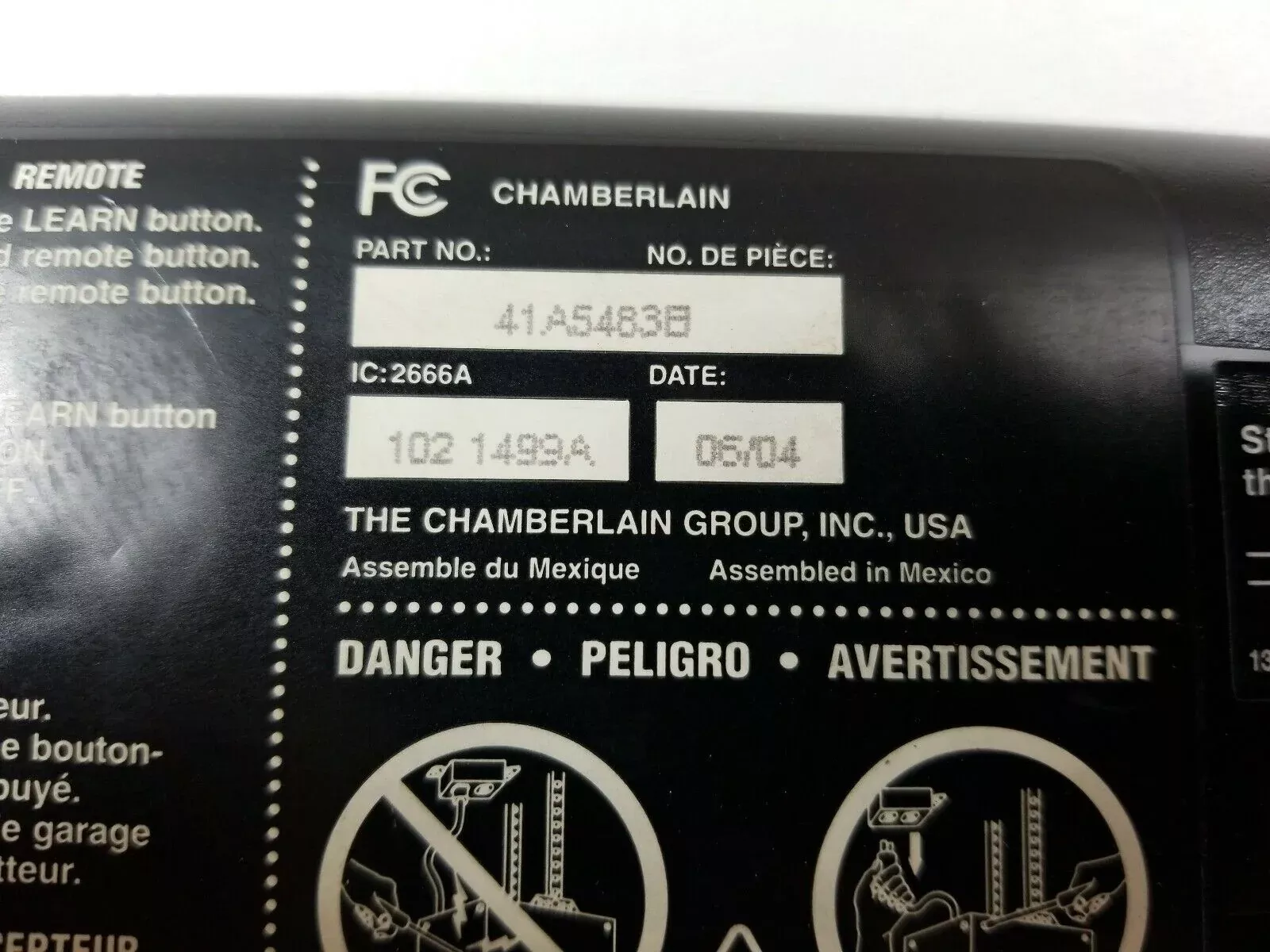 Chamberlain Liftmaster 41A5483 Garage Door Logic Red Learn Button – BOARD ONLY!